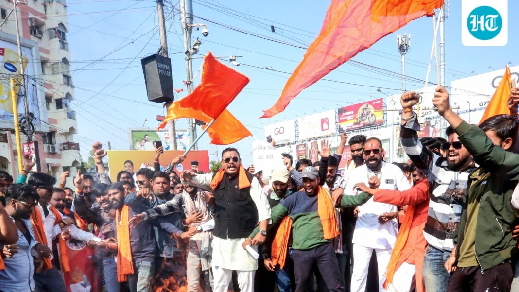 MP: Bajrang Dal, VHP protesters demand apology, action over Jamiat chief’s remarks